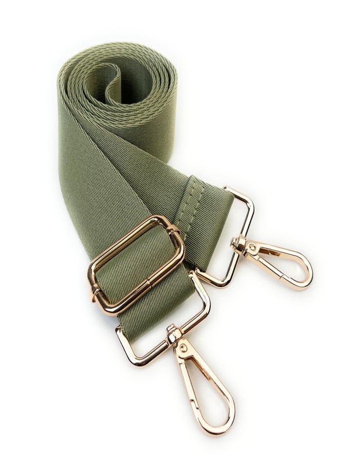 VersaKits Sage Green Purse Straps Replacement Crossbody 1-1/2 Inch Wide Light Gold Buckles Solid Color Adjustable Guitar Strap for Handbags Crossbody Bags Totes Durable and Stylish Bag Accessory - Image 1